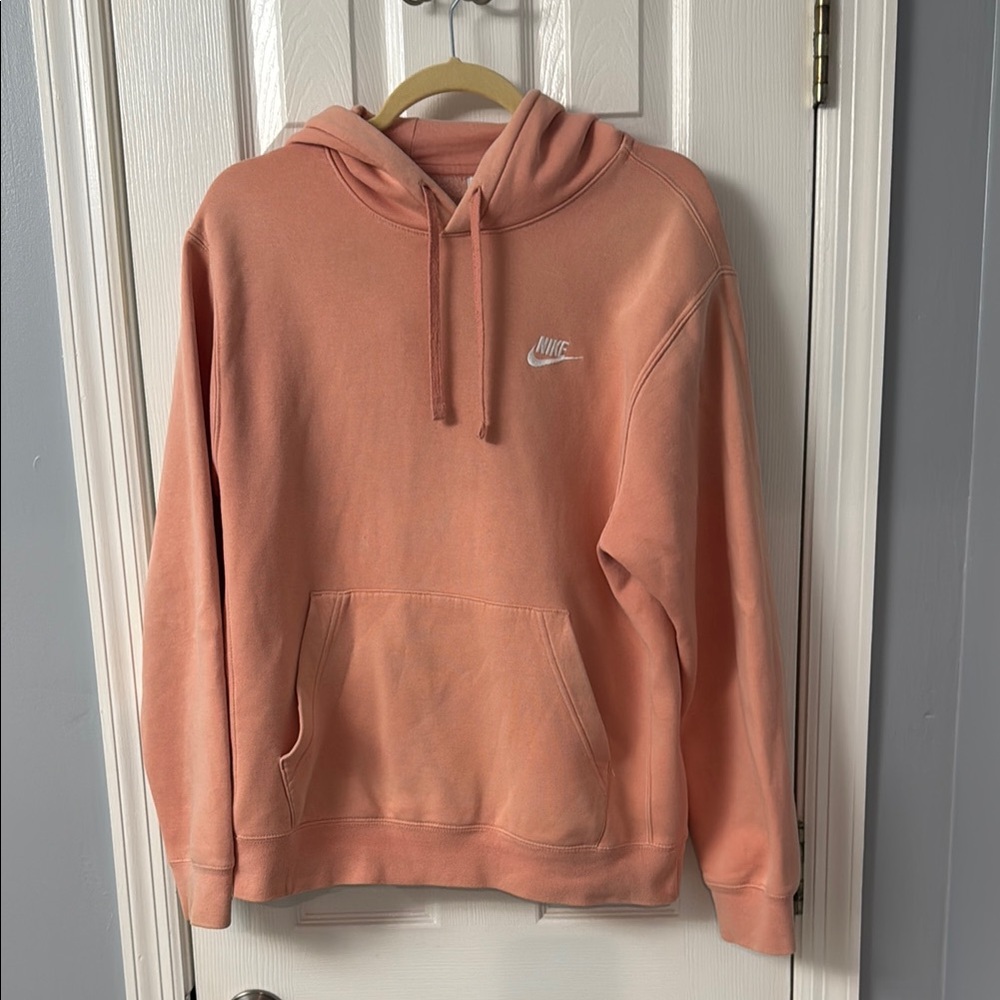 Nike size S Hoodie Pink Orange Peach Sweatshirt Classic Pullover